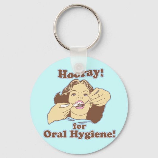 Hoorkap voor orale hypogiëneRetro Sleutelhanger (Voorkant)