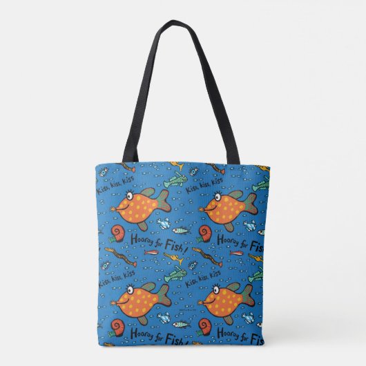 Hoorkap voor vispatronen tote bag (Achterkant)