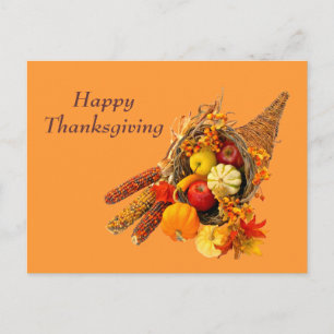 Hoorn des overvloeds feestdagenkaart