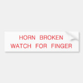 hoorn gebroken bumpersticker (Voorkant)