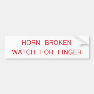 hoorn gebroken bumpersticker