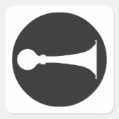 Hoorn Icoon Vierkante Sticker (Voorkant)