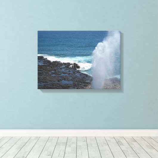 Hoorn in Kauai, Hawaii Canvas Afdruk (Insitu (Houten vloer))