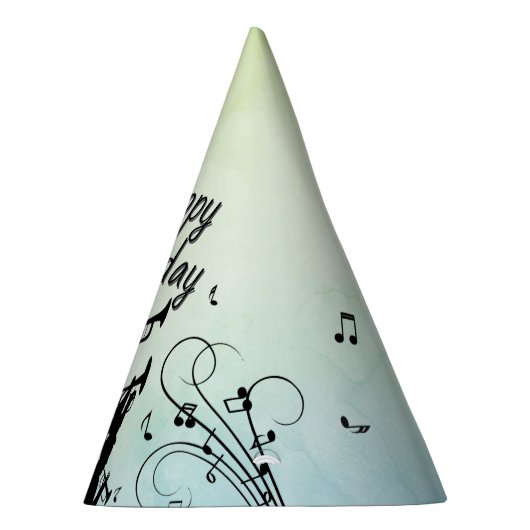 Hoorn Sectie Trompet Jazz Muziek Verjaardag Groen Feesthoedjes (Rechts)