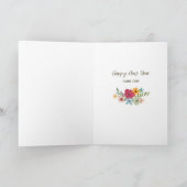 Hoorn van Bloemen Rosh Hashanah Kaart (Binnen)