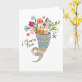 Hoorn van Bloemen Rosh Hashanah Kaart (Gele Bloem)