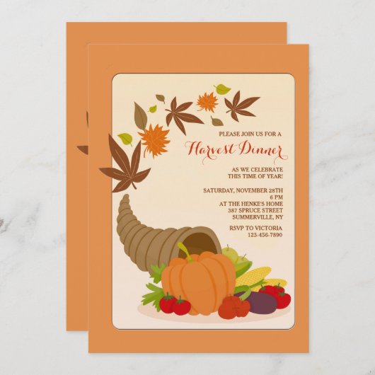 Hoorn van de Uitnodiging (Voorkant / Achterkant)