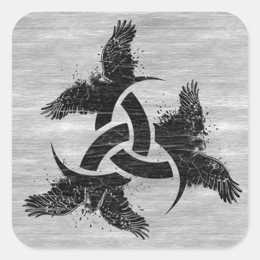 Hoorn van Odin Vierkante Sticker (Voorkant)