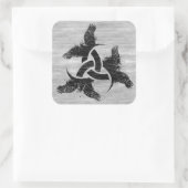 Hoorn van Odin Vierkante Sticker (Tas)