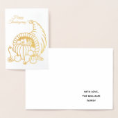 Hoorn van overvloed Cornucopia Thanksgiving Folie Kaarten (Display)