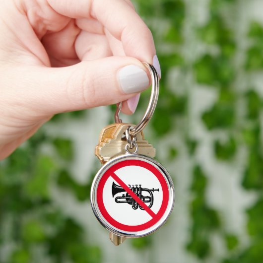 Hoorn verboden teken | Premium-Sleutelhanger Sleutelhanger (Hand)