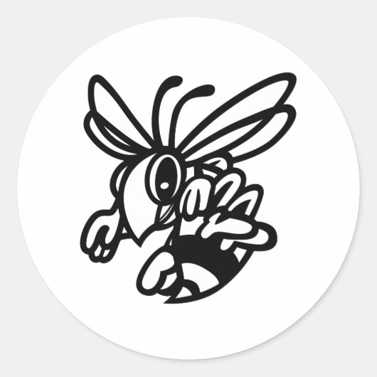 Hoornaars overzicht ronde sticker (Voorkant)