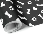 Hoornagels en Botten zwart Cadeaupapier (Rol Hoek)