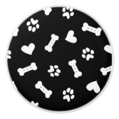 Hoornagels en Botten zwart Keramische Knop (Voorkant)