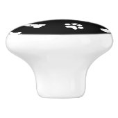 Hoornagels en Botten zwart Keramische Knop (Zijkant)