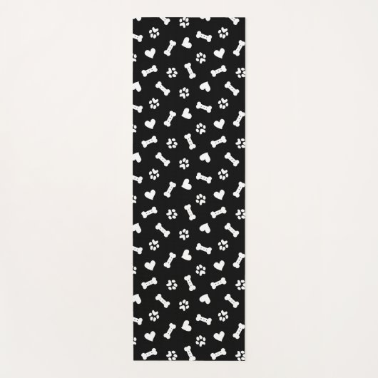 Hoornagels en Botten zwart Yogamat (Voorkant)