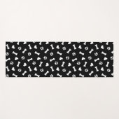 Hoornagels en Botten zwart Yogamat (Voorkant (horizontaal))