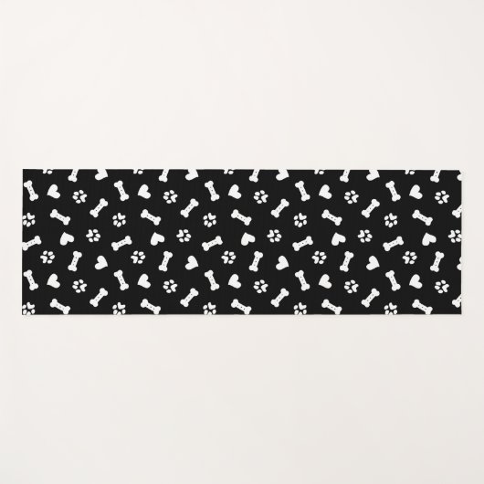 Hoornagels en Botten zwart Yogamat (Voorkant (horizontaal))