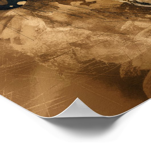 hoornduivel schedel poster (Hoek)