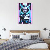 Hoornig Dilemma van Haar Begeertes Canvas Afdruk (Insitu (Slaapkamer))