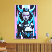 Hoornig Dilemma van Haar Begeertes Canvas Afdruk (Insitu (Woonkamer))