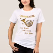 Hoornist Muziekinstrument Tri-Blend Shirt (Voorkant)