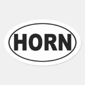 hoornist ovale sticker (Voorkant)
