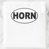 hoornist ovale sticker (Tas)