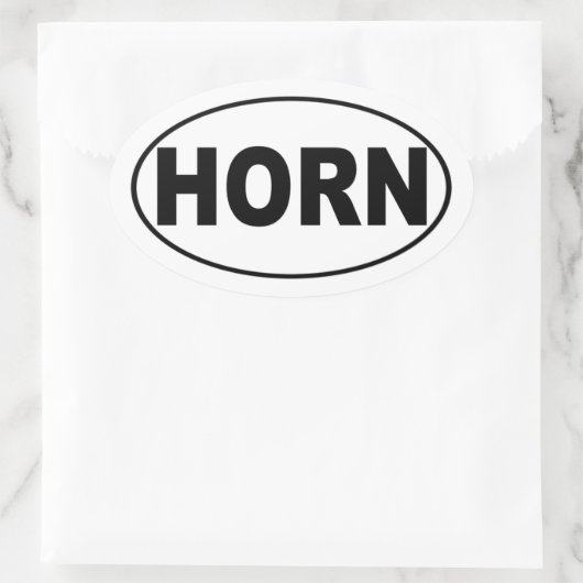 hoornist ovale sticker (Tas)