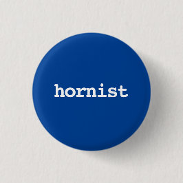hoornist typografie knop ronde button 3,2 cm