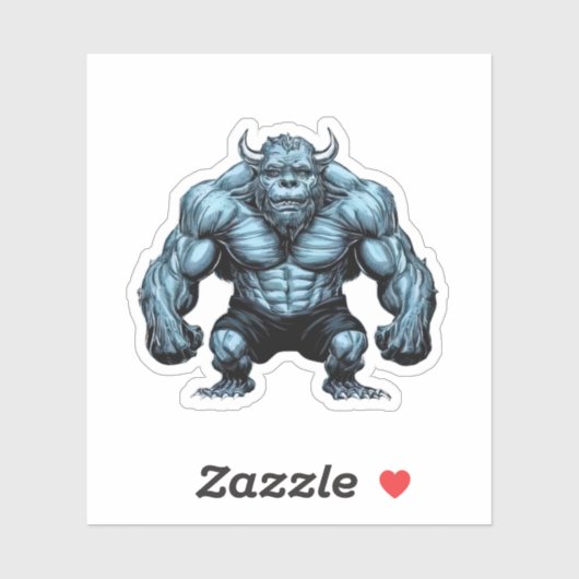 hoornmonster sticker (Vel)