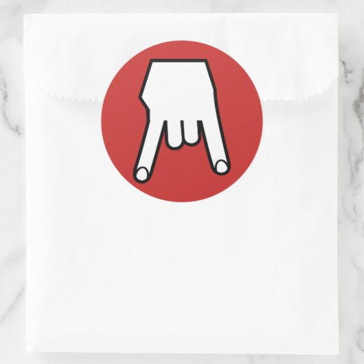 hoorns ronde sticker (Tas)