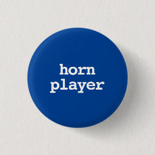 hoornspeler typografie knop ronde button 3,2 cm