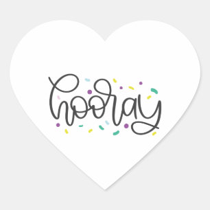 hoorntje hart sticker