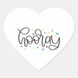 hoorntje hart sticker
