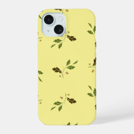 Hoorntjes & Eikenbladeren Patroon Hoesje iPhone 15 Case