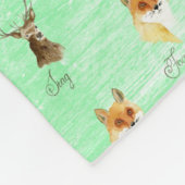 Hoornvossen voor het schilderen van herten fleece deken (Hoek)