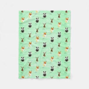 Hoornvossen voor het schilderen van herten fleece deken