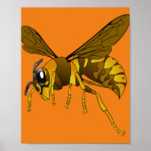 hoornwesp-insect, bijenbruin poster (Voorkant)