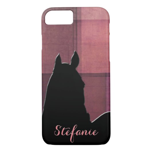 Hoorpaard I (rode vierkantjes) Case-Mate iPhone Case (Achterkant)