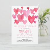 Hoort kleine liefje eerste verjaardag kaart (Staand voorkant)