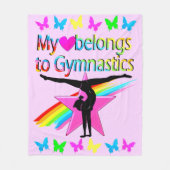  HOORT MIJN HART BIJ GYMNASTICS RAINBOW FLEECE DEKEN (Voorkant)