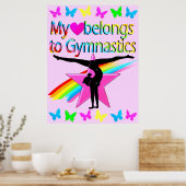 HOORT MIJN HART BIJ GYMNASTICS RAINBOW POSTER (Keuken)