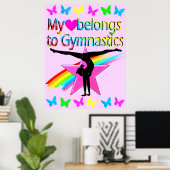  HOORT MIJN HART BIJ GYMNASTICS RAINBOW POSTER (Thuiskantoor)