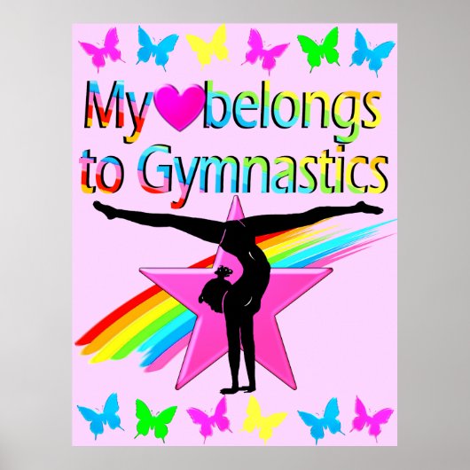  HOORT MIJN HART BIJ GYMNASTICS RAINBOW POSTER (Voorkant)