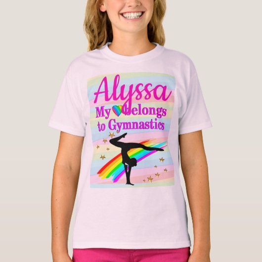  HOORT MIJN HART BIJ GYMNASTIEK T-SHIRT (Voorkant)