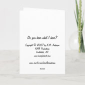 Hoort u wat ik hoor? feestdagen kaart (Achterkant)