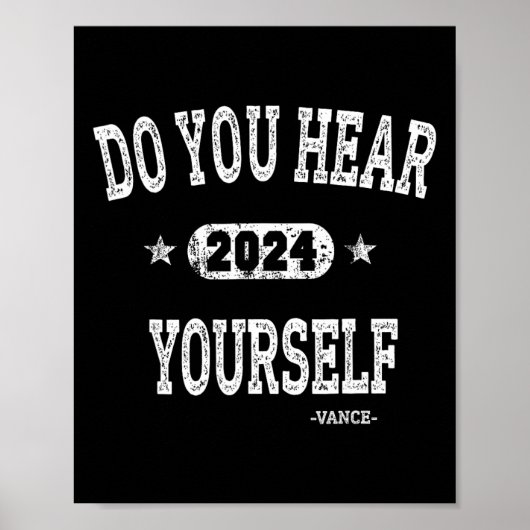 Hoort U Zichzelf Vance 2024 Interviewer Trump Poster (Voorkant)