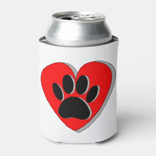 Hoortekening van de hond blikjeskoeler (Blikje Voorkant)