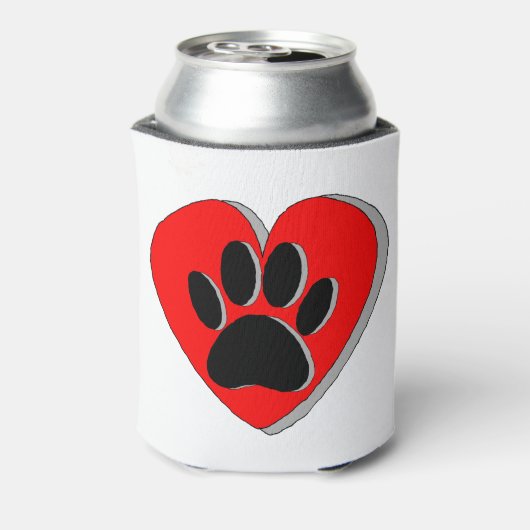 Hoortekening van de hond blikjeskoeler (Blikje Achterkant)